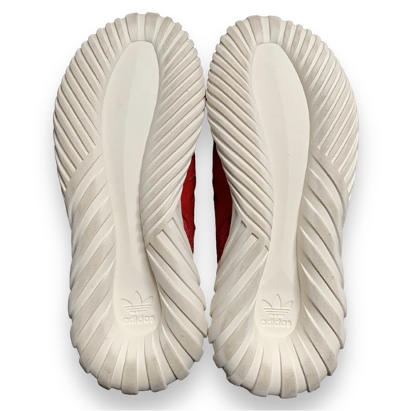 Adidas Red & White Tubular Doom Chinese New Year Of The Monkey Sporty Sneakers